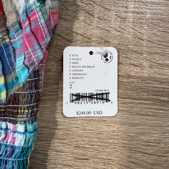 NWT Free People Keep Me Set Two Piece Capri Pants Crop Top Plaid Size 2 - Picture 4 of 12